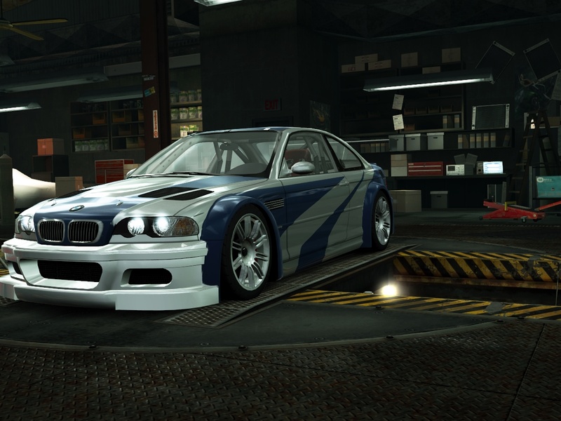 my bmw m3 gtr e46 (race version) with the hero vinyl from most wanted 2005
