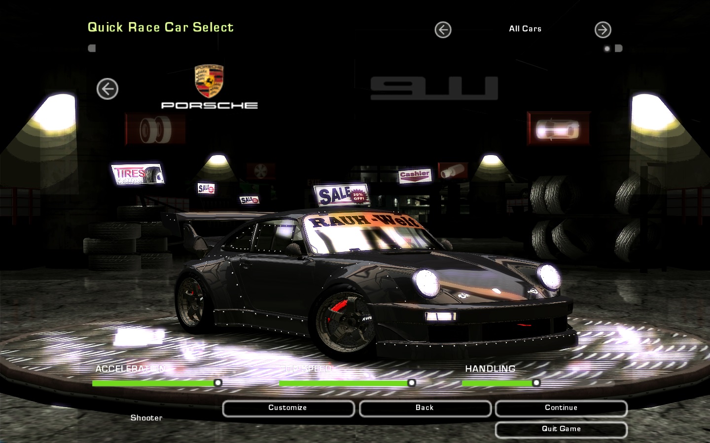 Need For Speed Underground 2 Porsche 911 (Series G) Carrera RWB