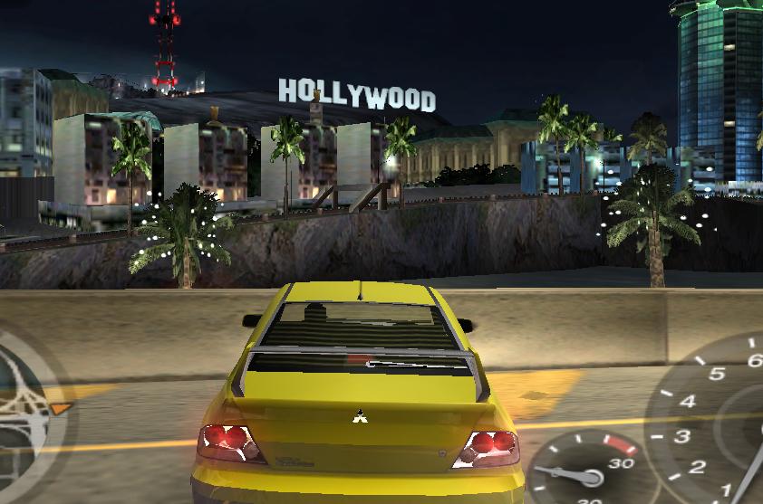 Need For Speed Underground 2 Hollywood sign