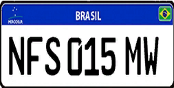 Need For Speed Most Wanted New Brazilian license plate (Mercosul)
