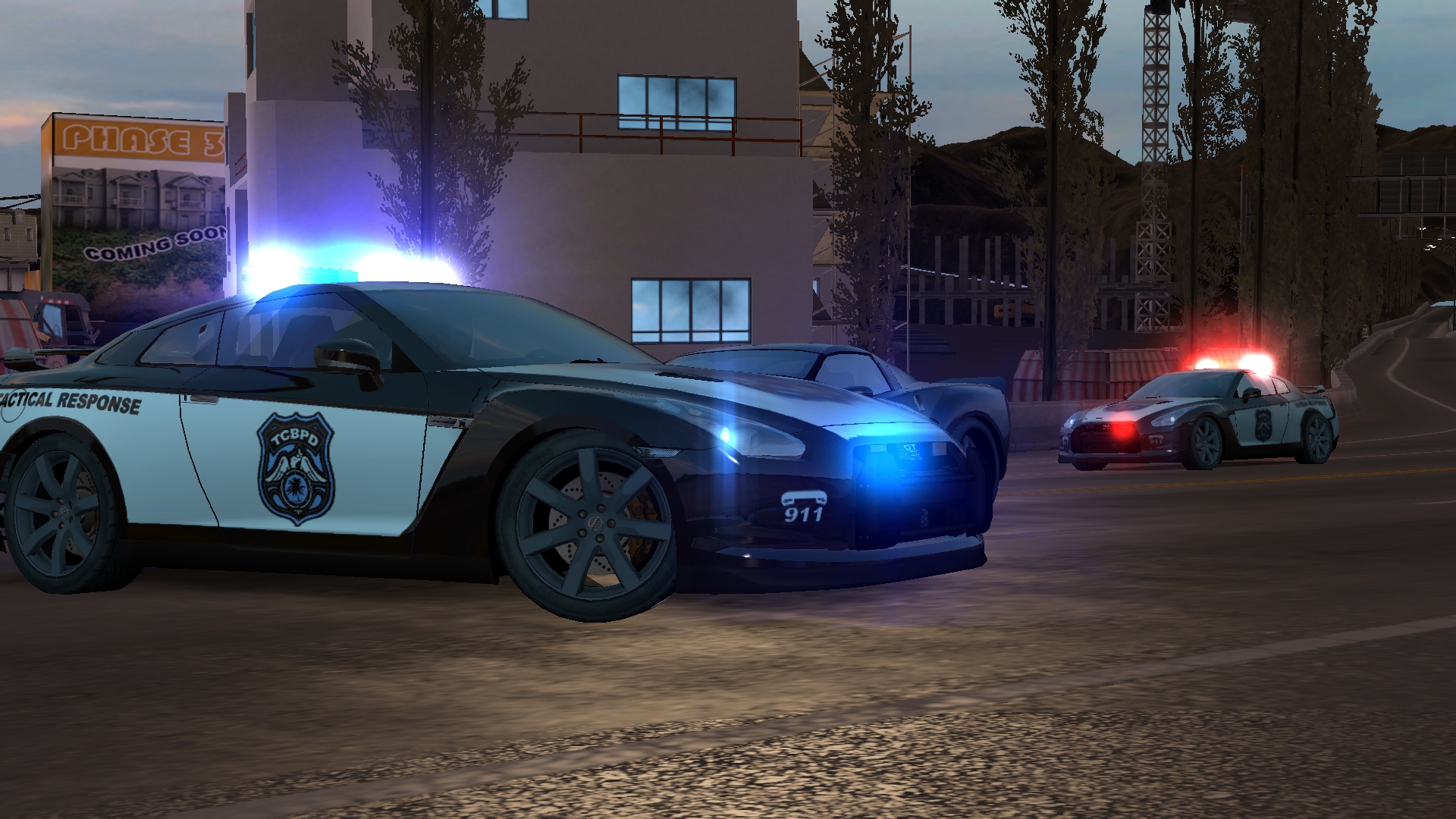 Need For Speed Undercover black and white police Nissan