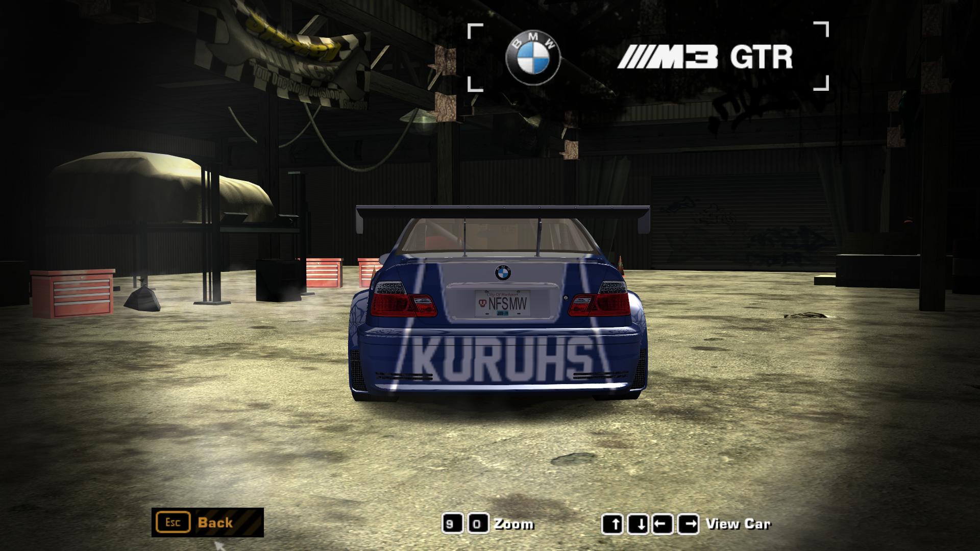 Need For Speed Most Wanted BMW M3 GTR KuruHS Vinyl