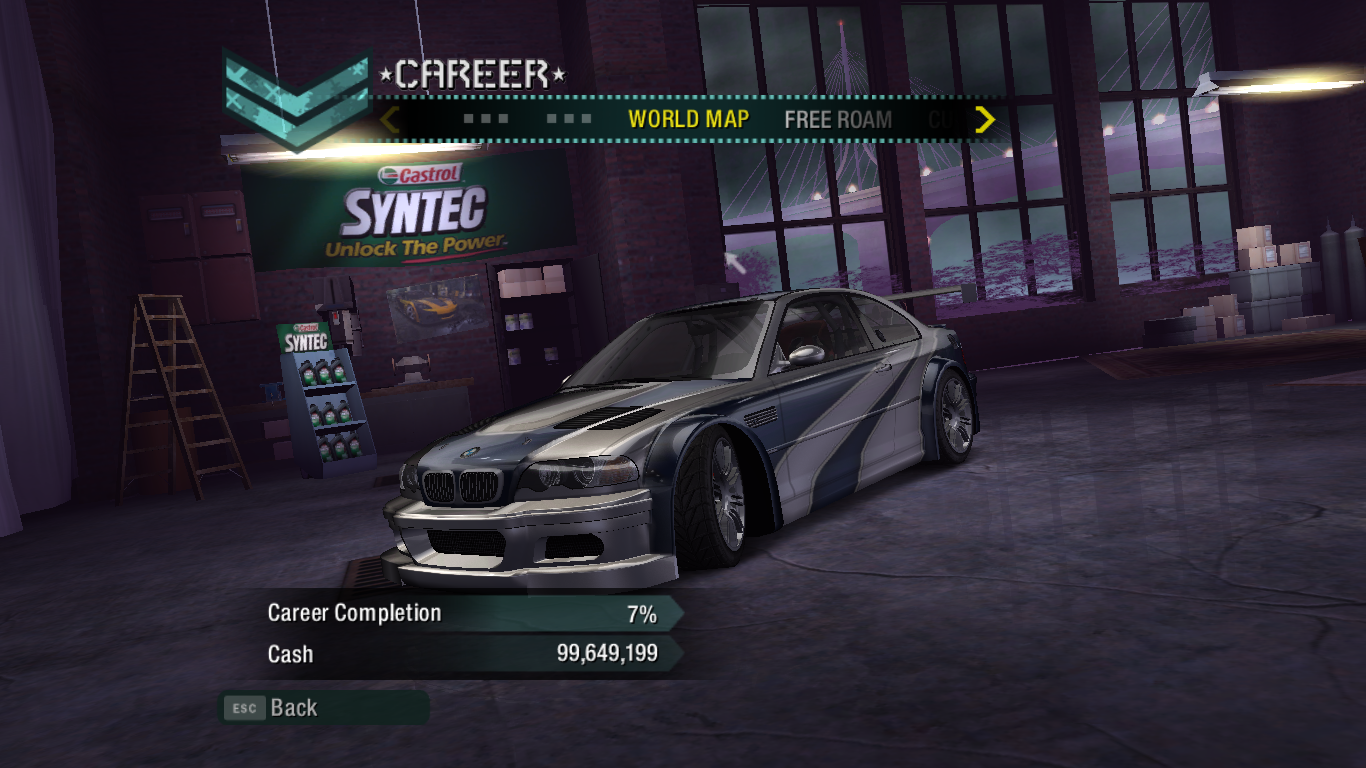 Need For Speed Carbon BMW M3 GTR in Career Mode