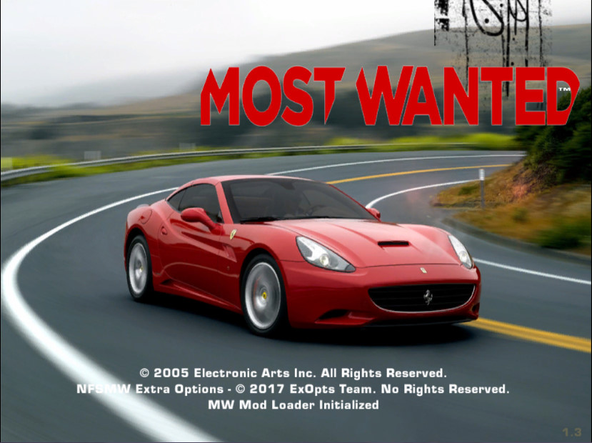 Need For Speed Most Wanted Ferrari California New Boot Screen