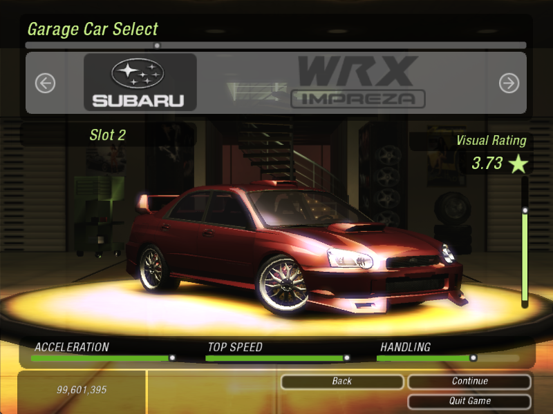 Need For Speed Underground 2 Preset Cars Game Save + $99million + 100% Complete