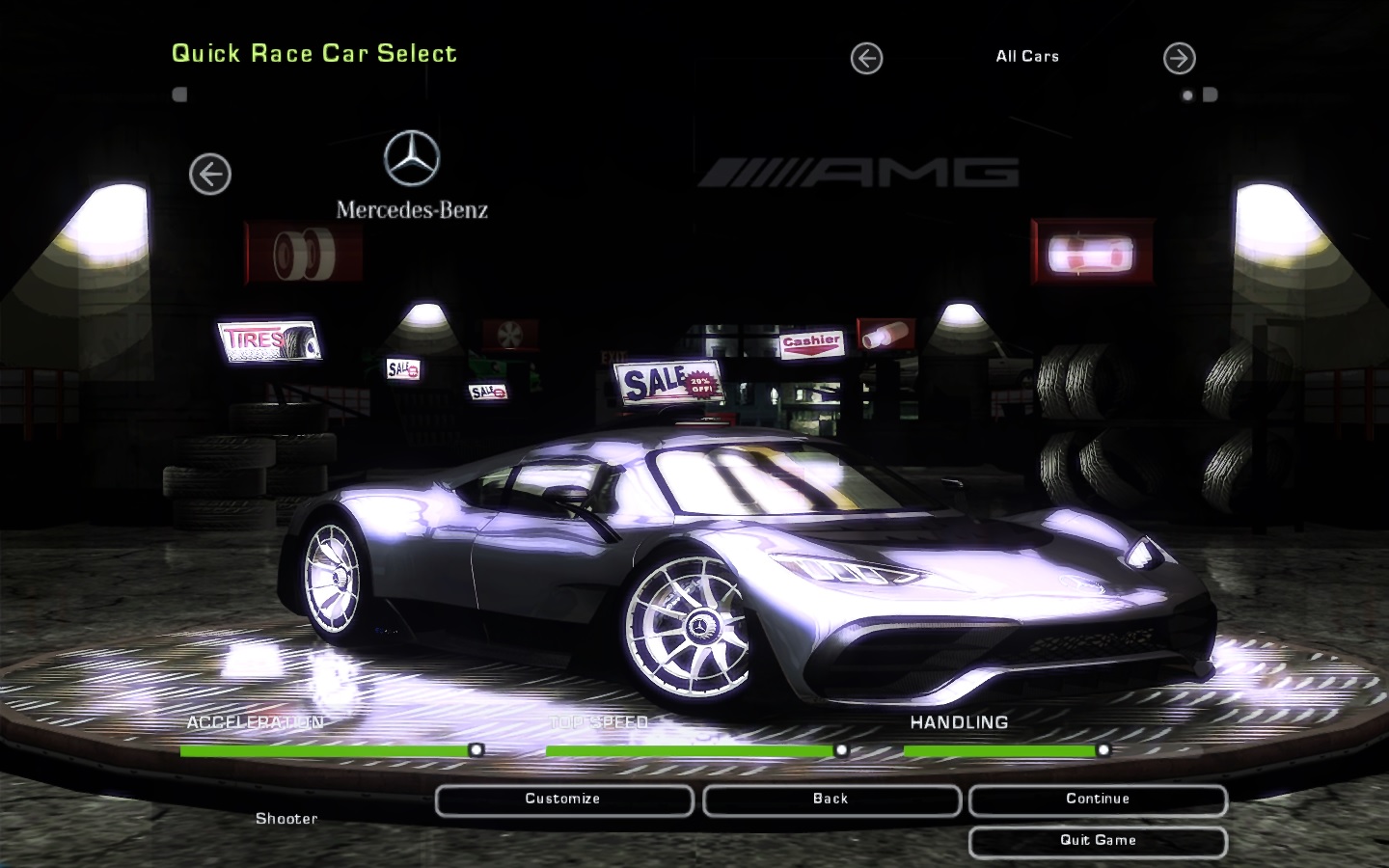 Need For Speed Underground 2 Mercedes Benz AMG Project One