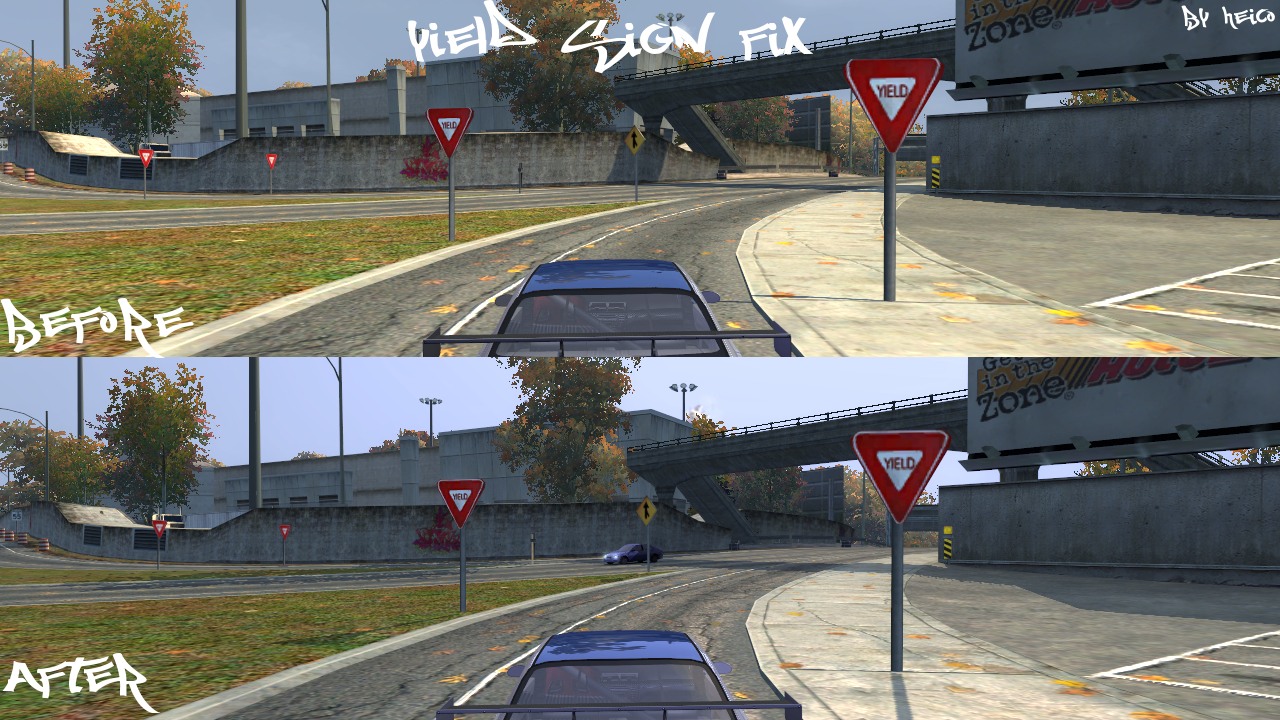 Need For Speed Most Wanted Yield Sign Fix