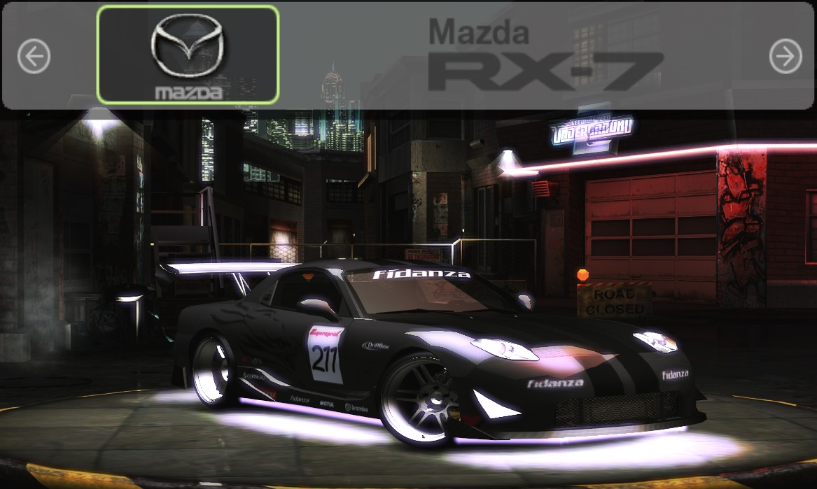 Need For Speed Underground 2 Mazda RX7 - Fidanza Vinyl