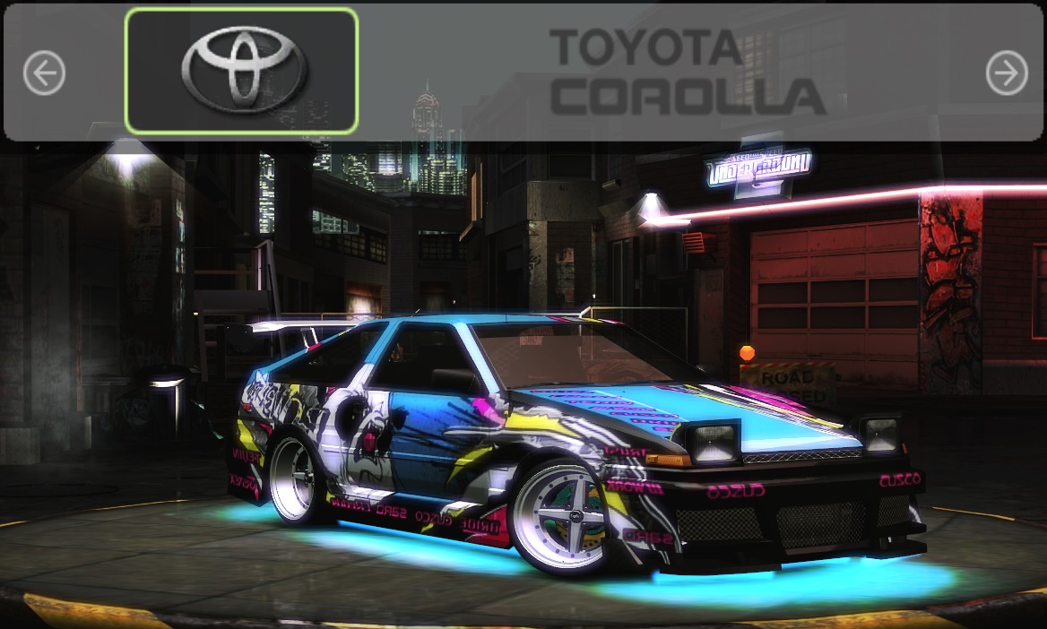 Need For Speed Underground 2 Toyota Corolla - Panda Vinyl
