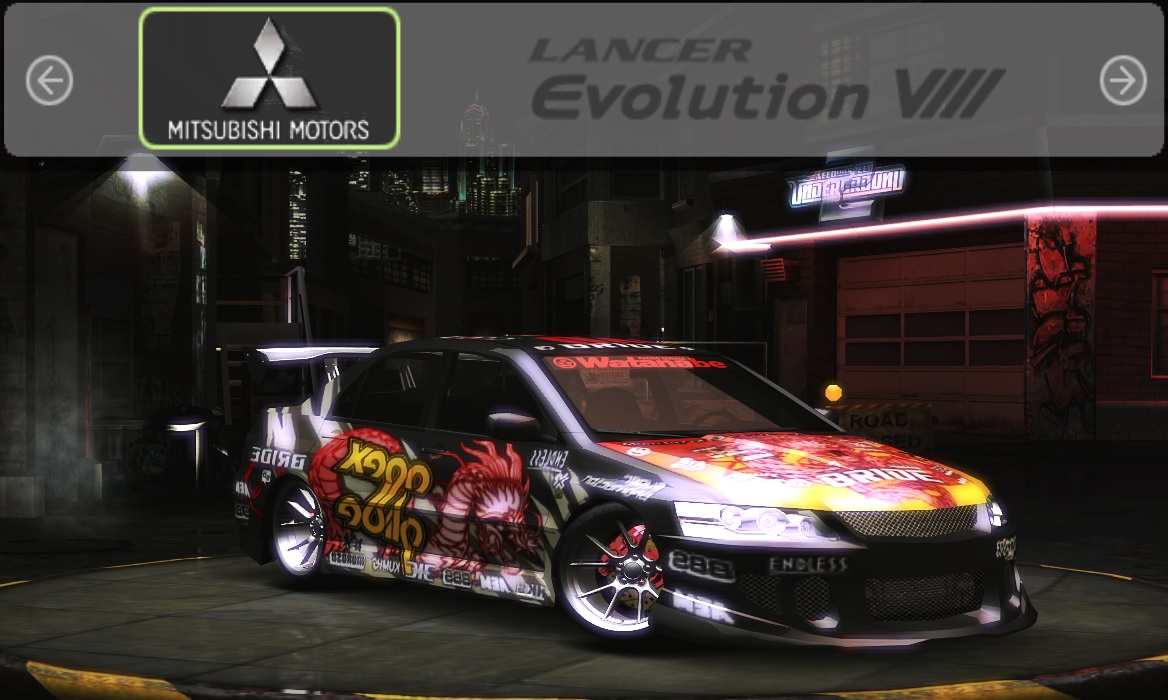 Need For Speed Underground 2 Mitsubishi Lancer Evolution VIII - Pack Vinils
