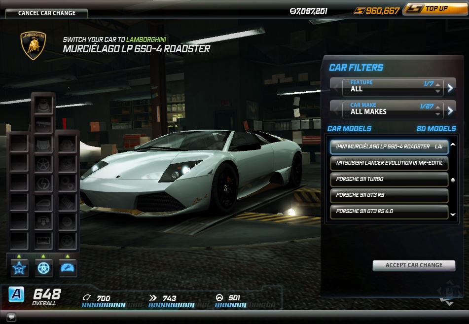Need For Speed World Lamborghini Murcielago 8000rpm Sound Mod