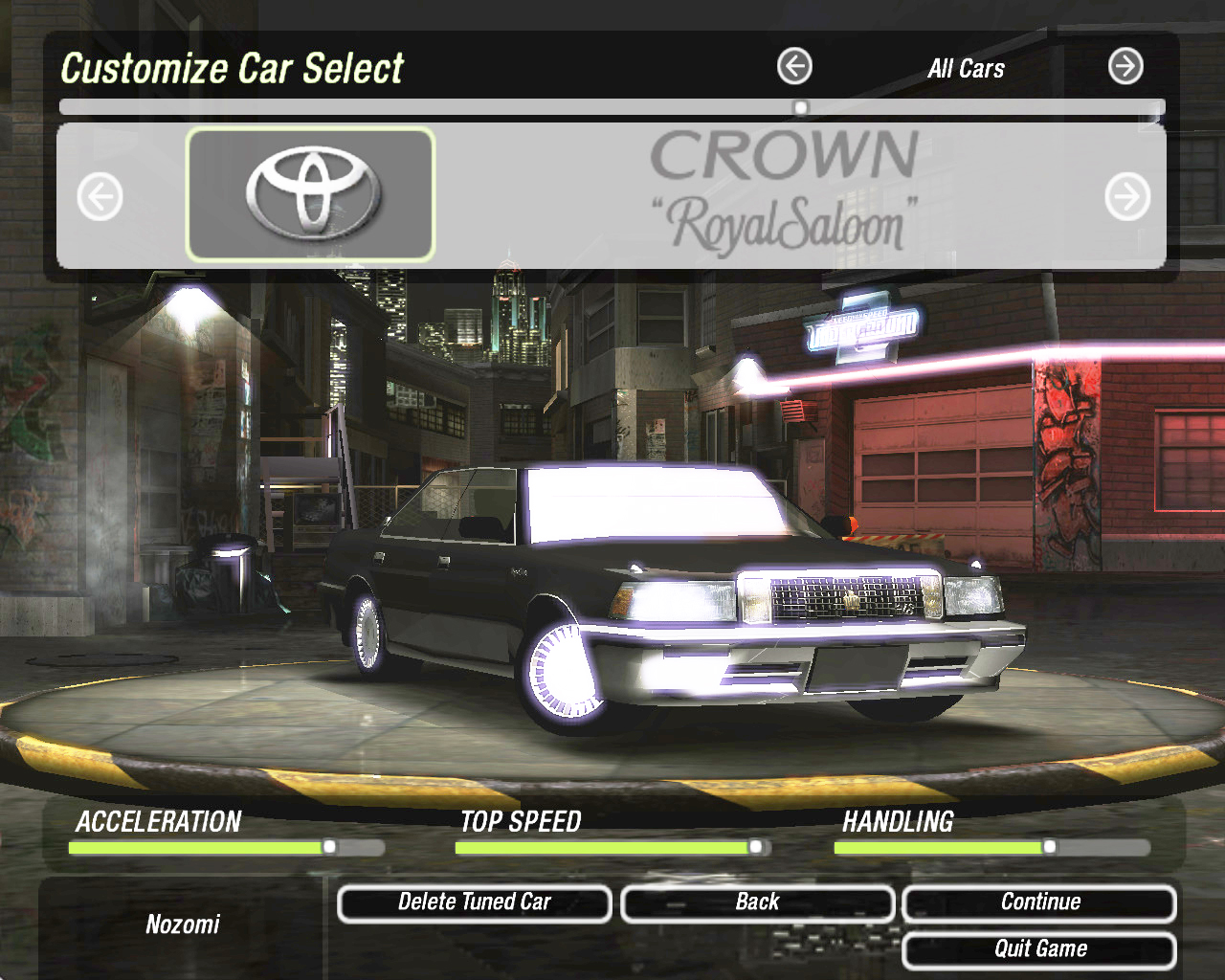 Need For Speed Underground 2 Toyota Crown Royal Saloon V8 (UZS131)
