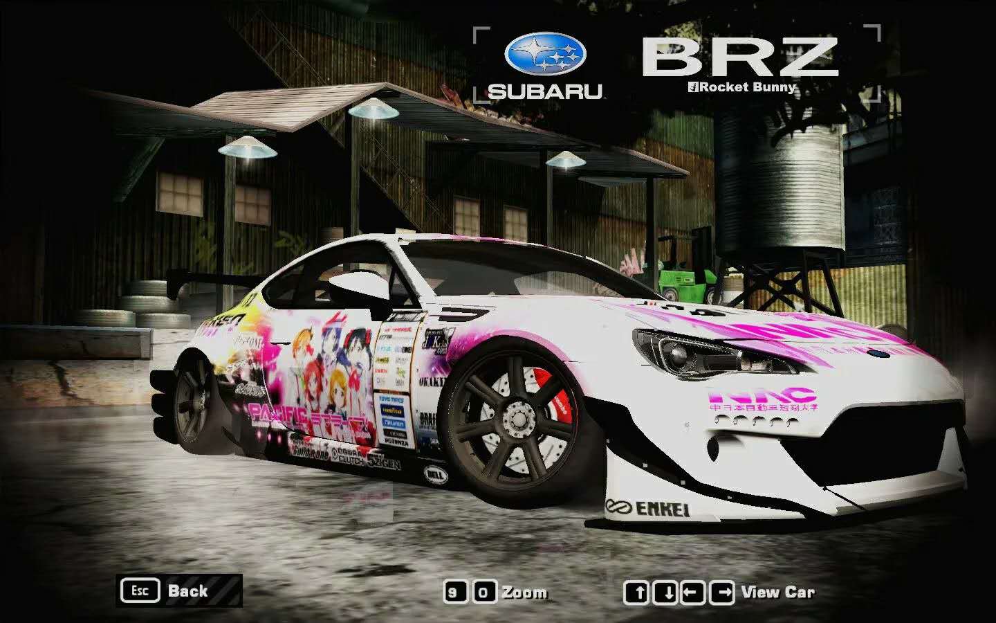 Need For Speed Most Wanted Subaru BRZ RocketBunny Kit Itasha