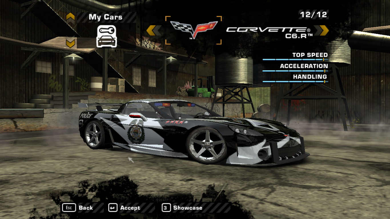 Need For Speed Most Wanted Chevrolet Corvette C6R Police Body kit