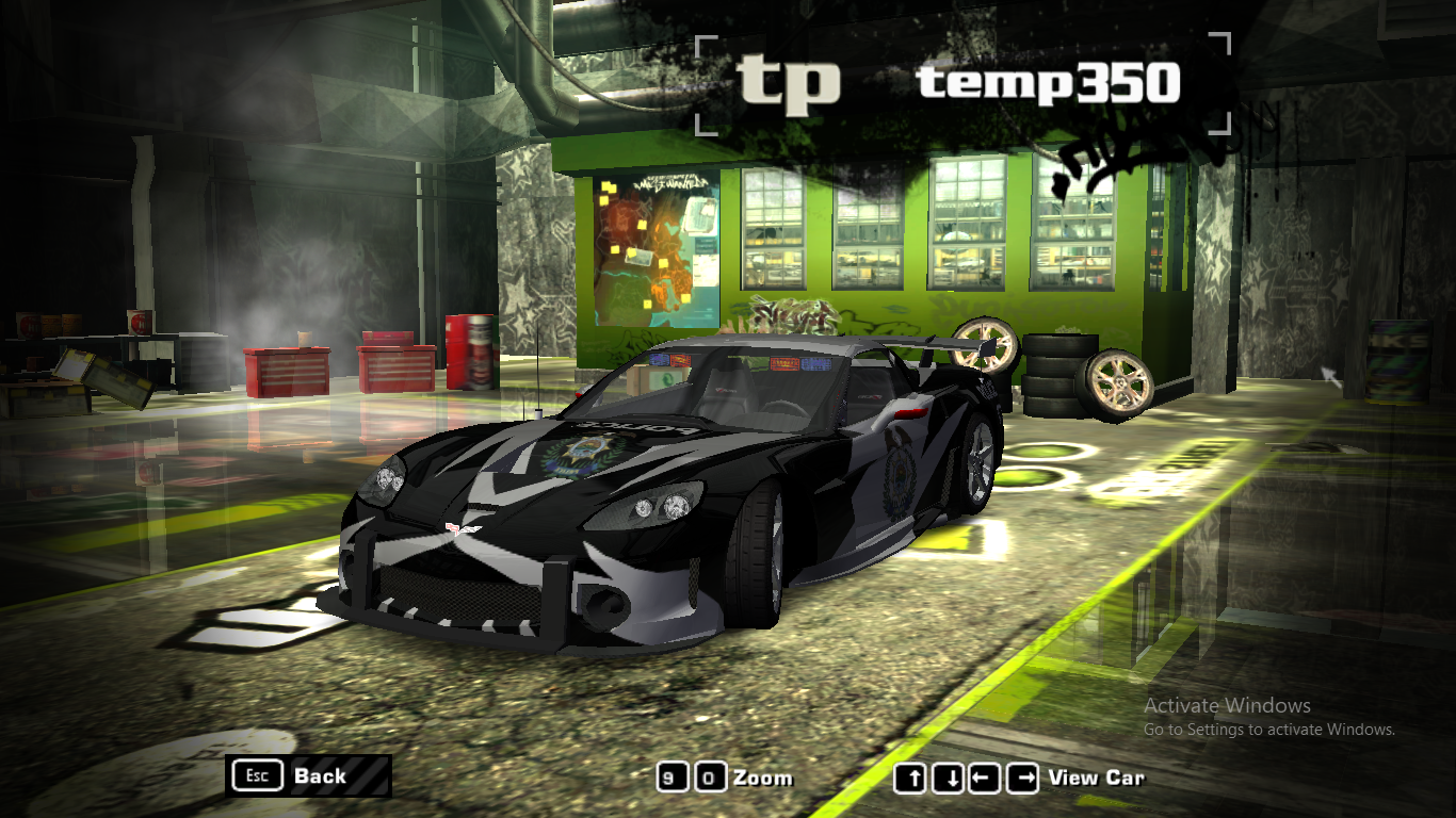 0% Savegame with Cross' Corvette for NFS Most Wanted 2005