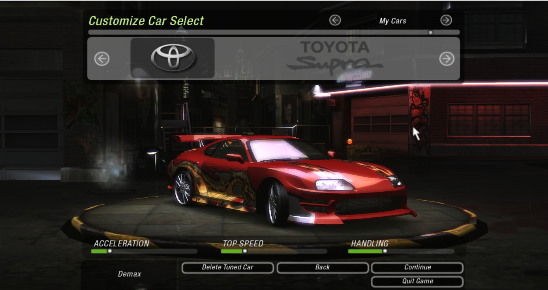 Need For Speed Underground 2 Toyota NFSU2 Supra Samantha Dragon Vinyl