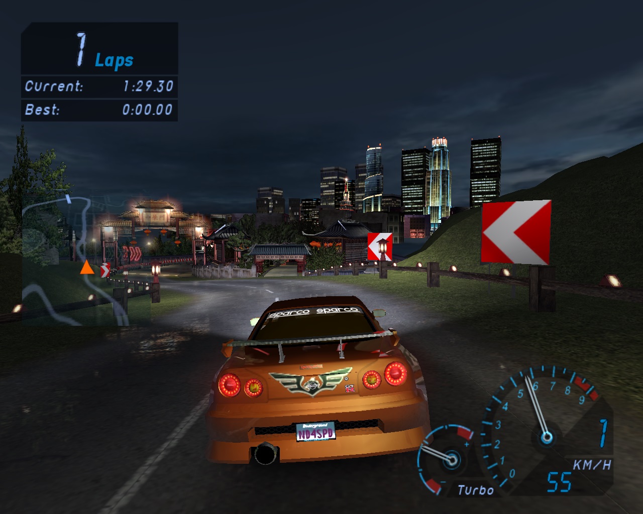Need For Speed Underground New night, morning and evening sky