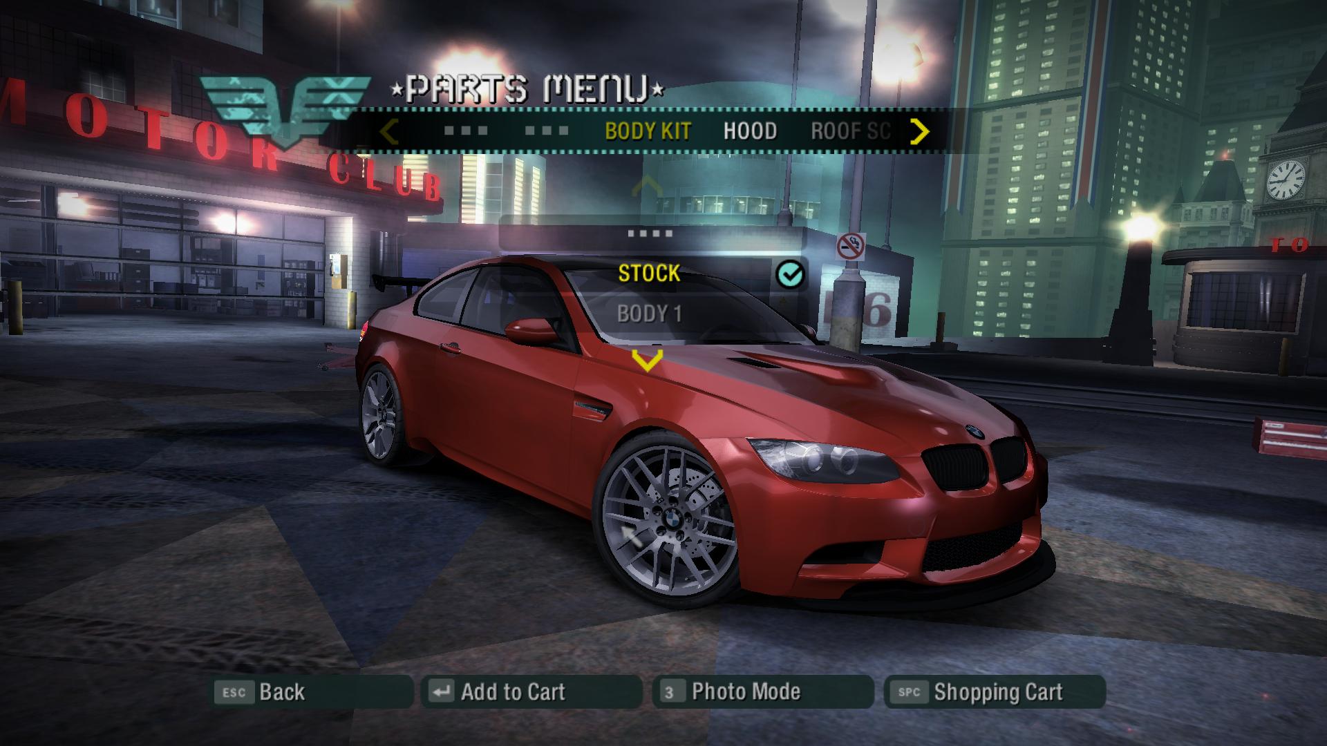 Need For Speed Carbon 2009 BMW M3 E92 GTS