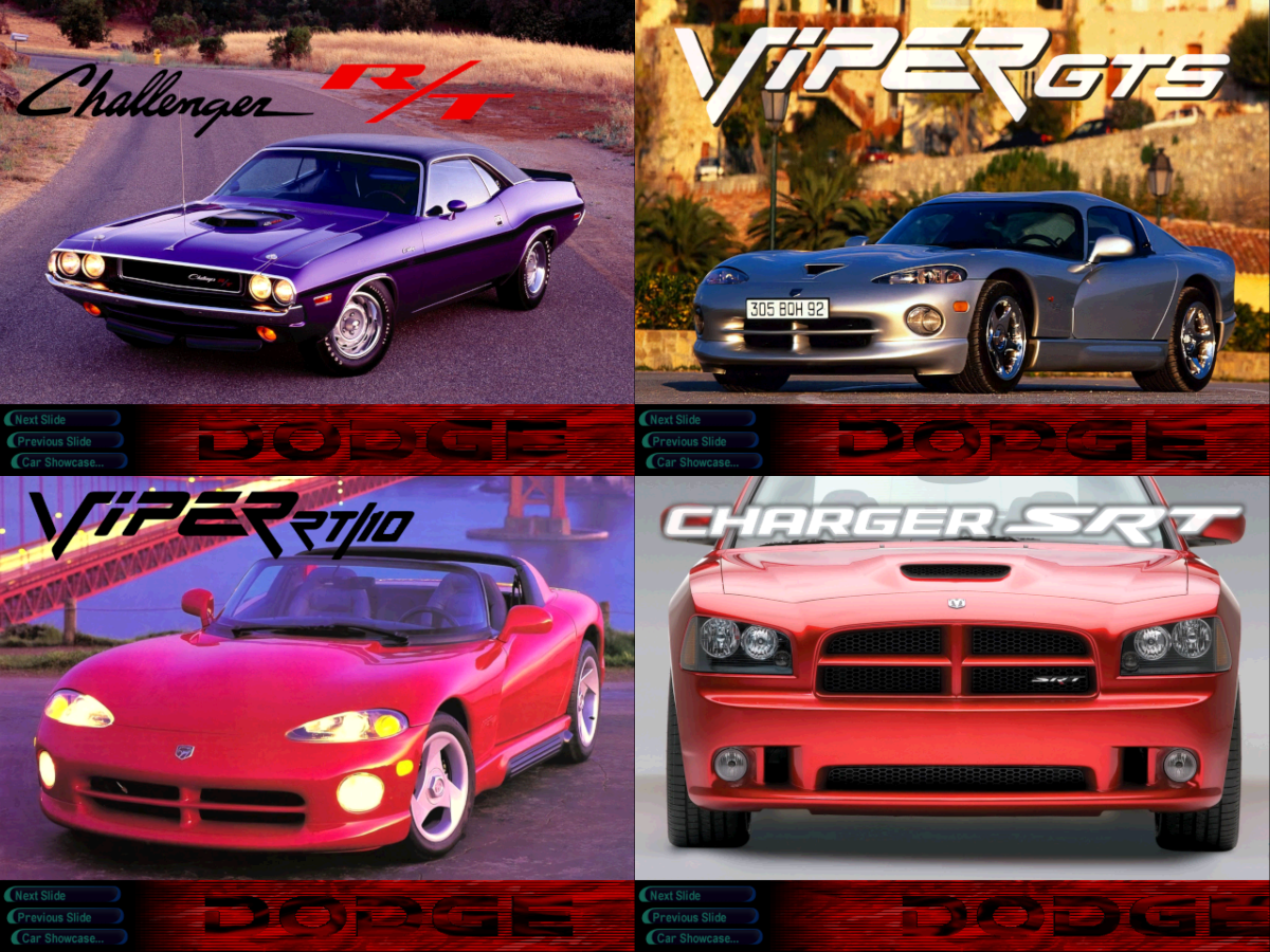 Need For Speed High Stakes 4 Dodge Cars Bundle - Vidwalls, Showcases, 360 Interior Showcases