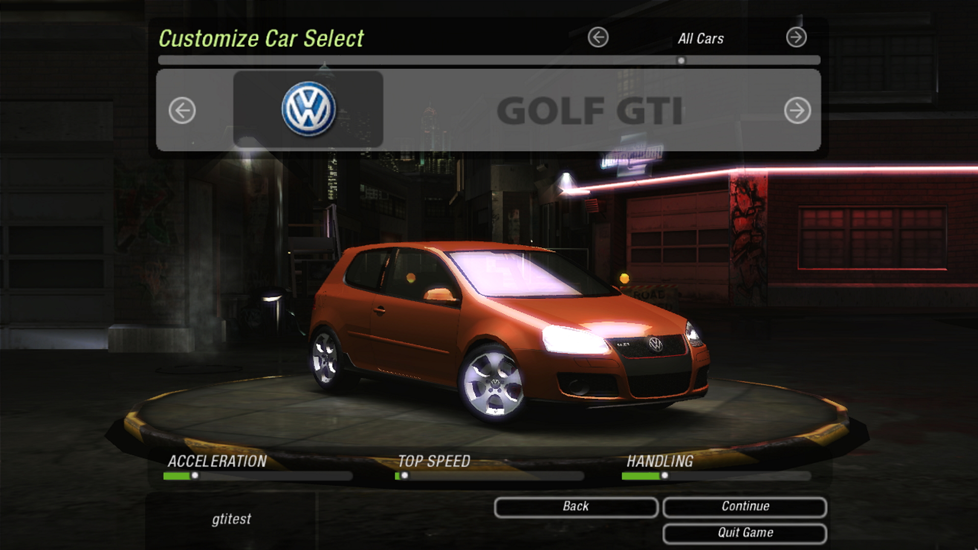 Need For Speed Underground 2 2006 Volkswagen Golf GTI (MK5) + Extra Customization