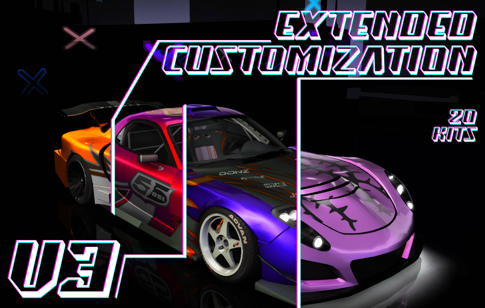 Need For Speed Carbon Mazda rx7 extended customization
