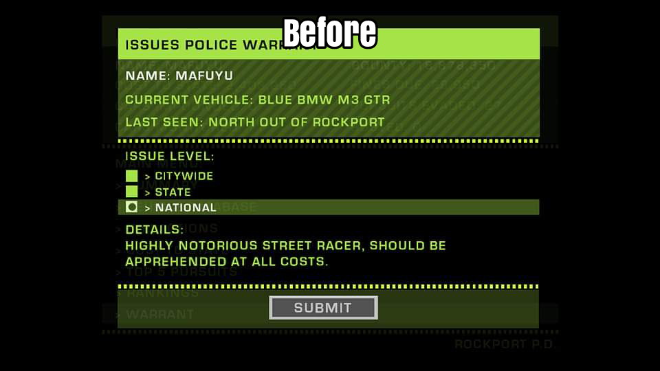 Need For Speed Most Wanted Fixed Final Pursuit Rap Sheet