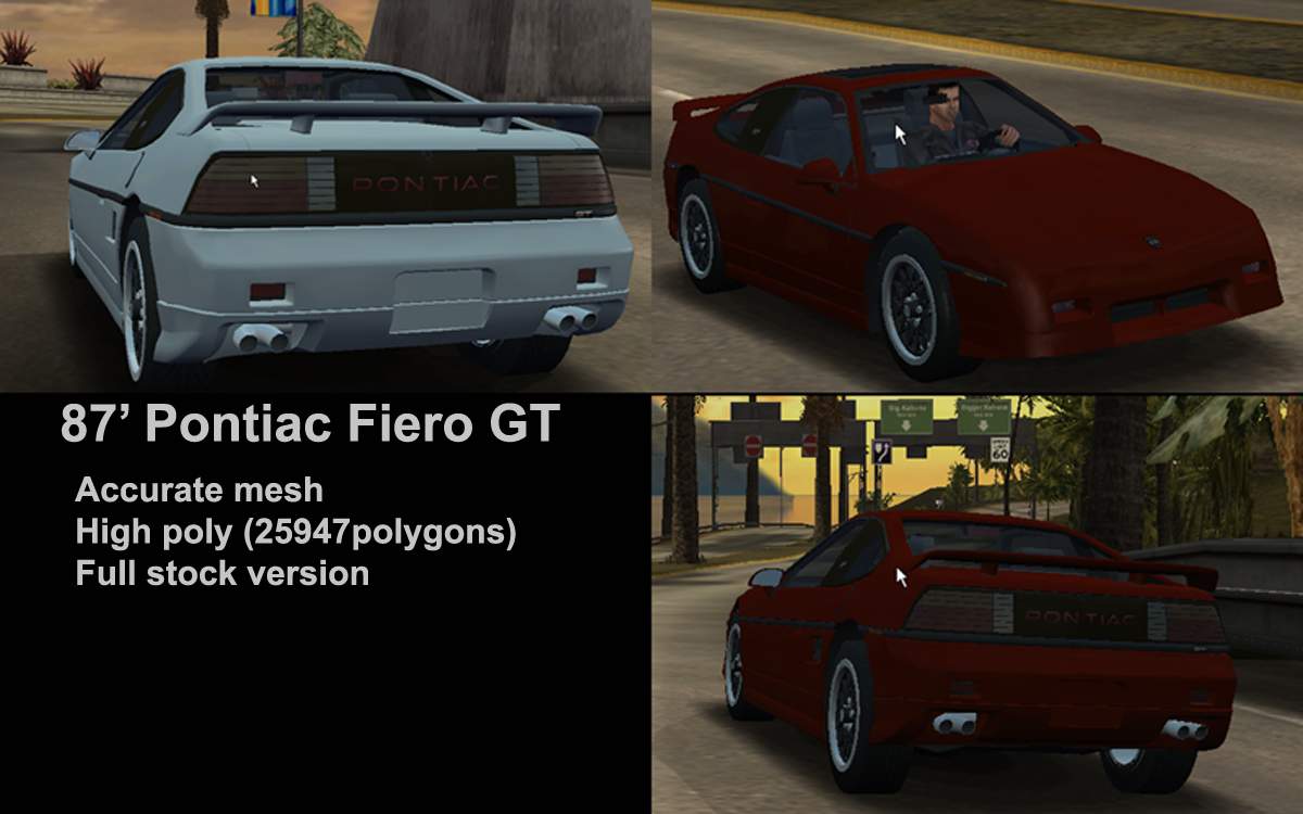 Need For Speed Hot Pursuit 2 1987 Pontiac Fiero GT