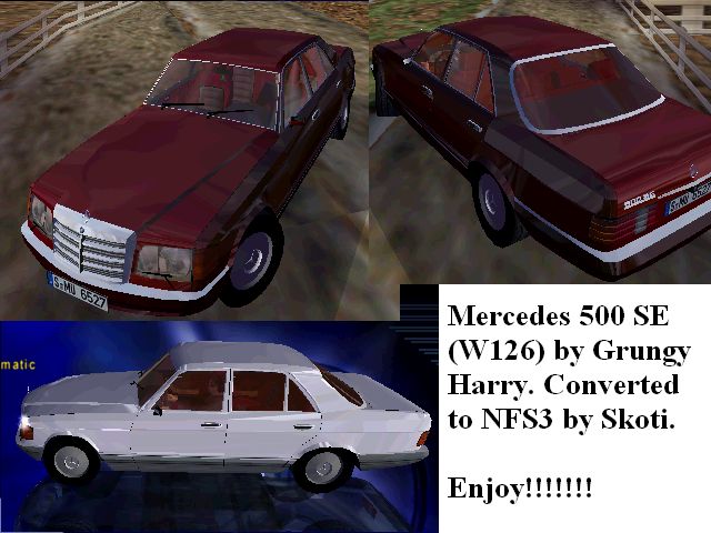 Need For Speed Hot Pursuit Mercedes Benz 500 SE (W126)