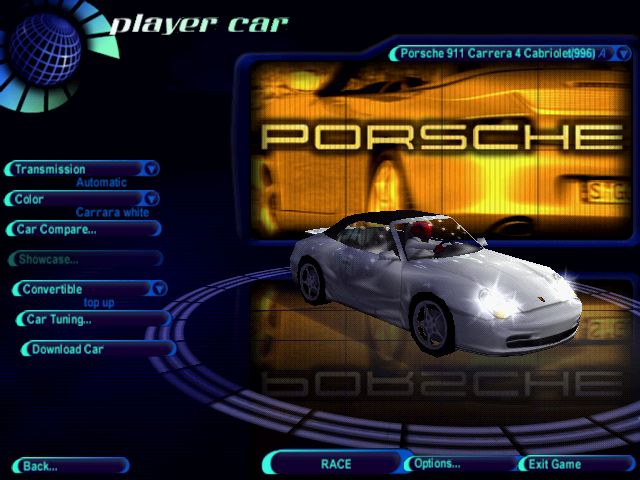 Need For Speed High Stakes Porsche 911 Carrera 4 Cabriolet (996)