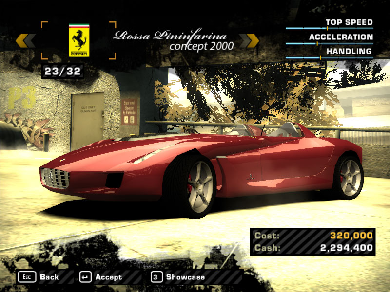 Need For Speed Most Wanted Ferrari Rossa Pininfarina Concept 2000