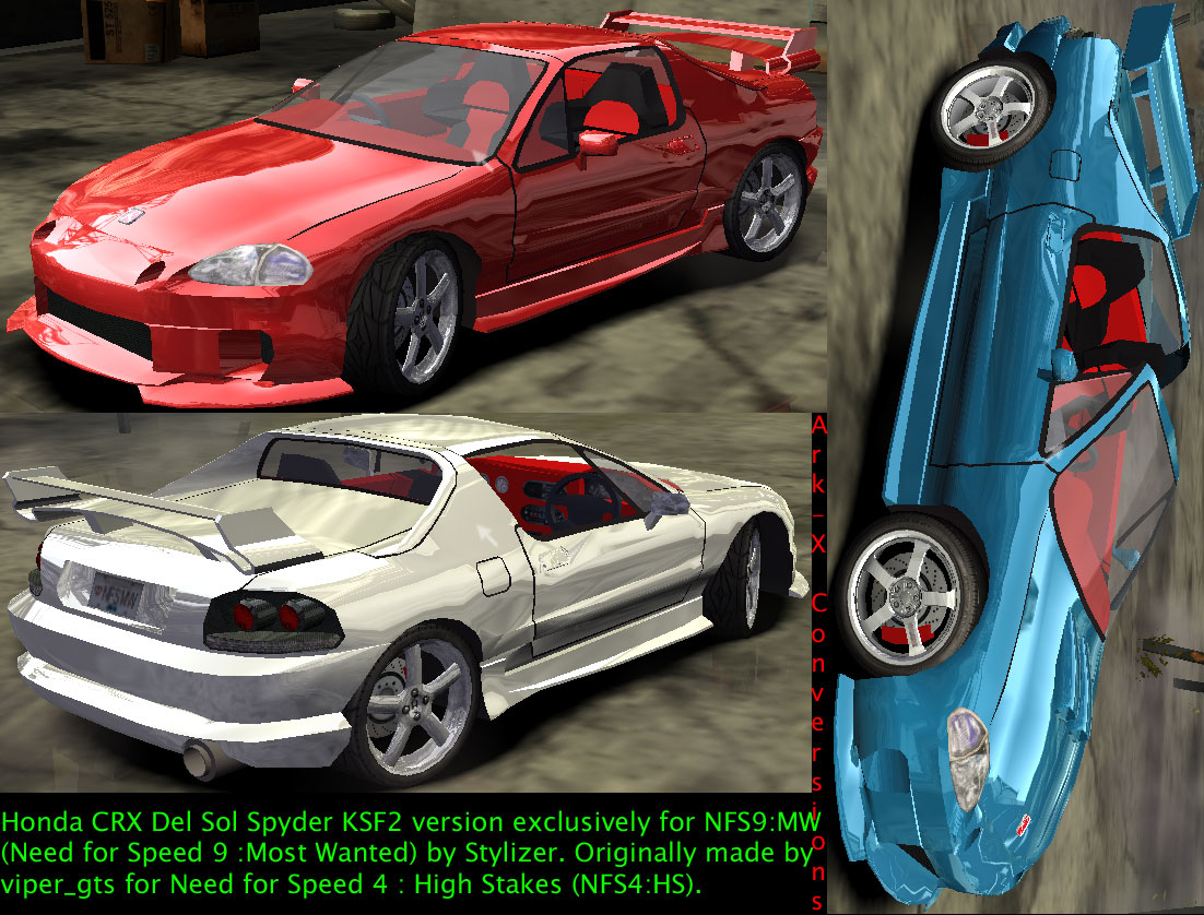 Need For Speed Most Wanted Honda CRX Del Sol Spyder (KSF2 Kit)