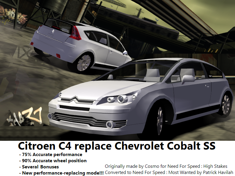 Need For Speed Most Wanted Citroen C4 Coupe (Update)