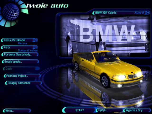 Need For Speed High Stakes BMW 325i Cabrio '95