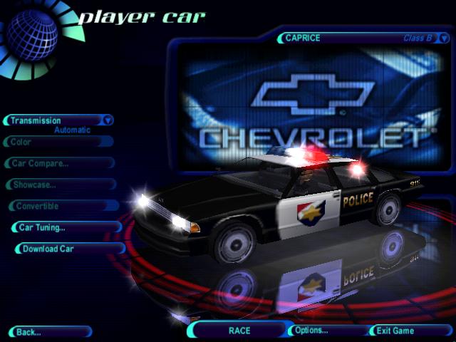 Need For Speed High Stakes Chevrolet Caprice Police car from the PSX version 2.0