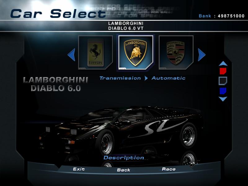 Need For Speed Hot Pursuit 2 Lamborghini Diablo SV