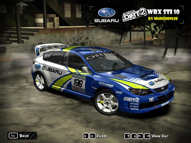 Need For Speed Most Wanted SUBARU WRX STI10(DIRT2)