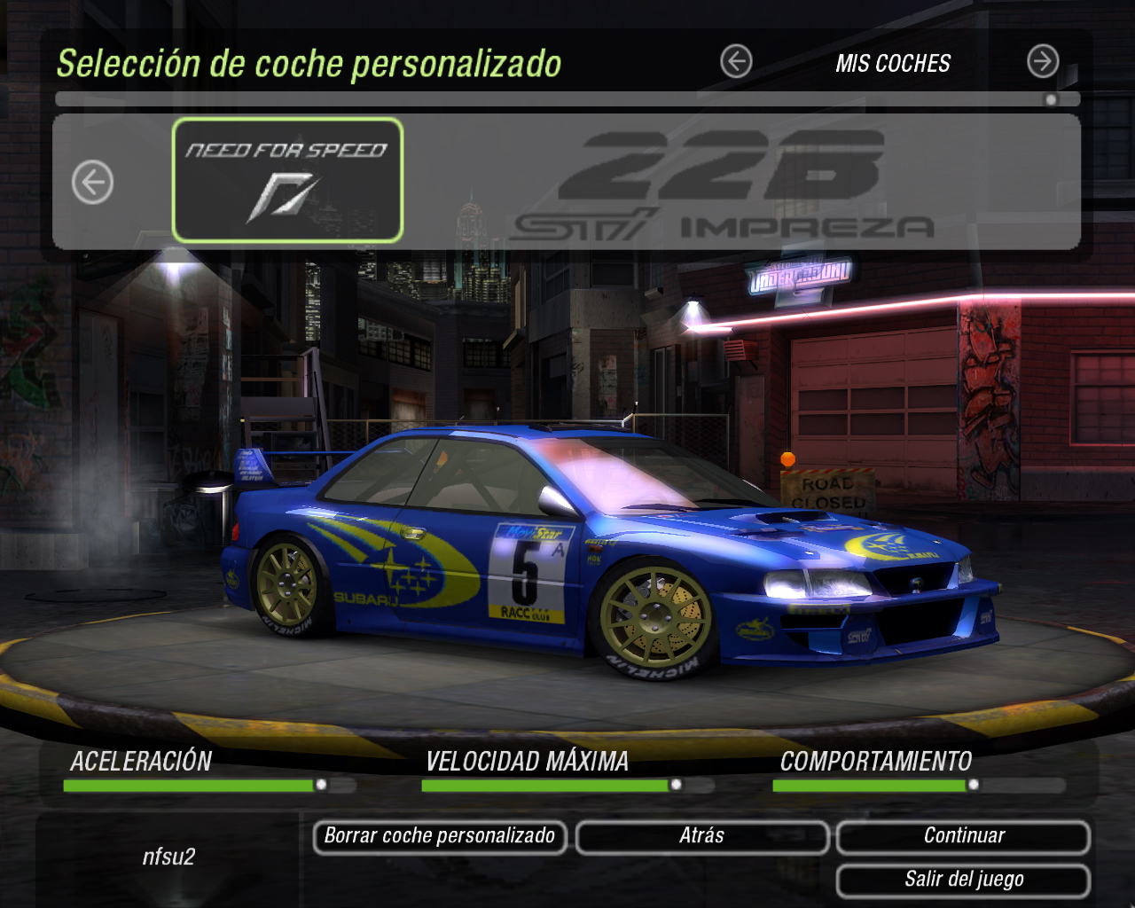 Need For Speed Underground 2 Subaru Impreza 22b WRC | NFSCars