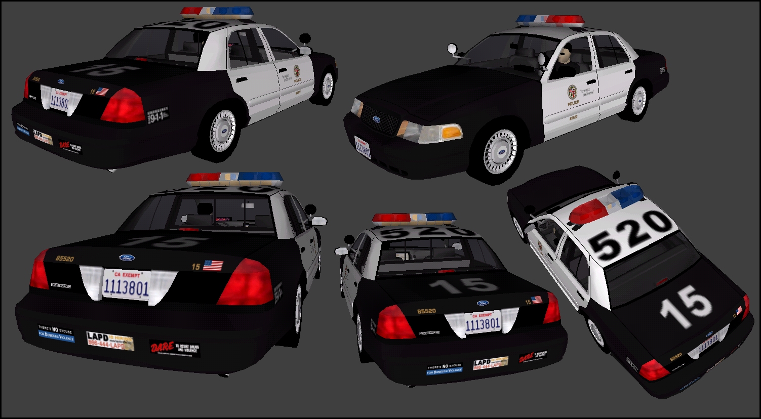 Need For Speed High Stakes Ford Los Angeles Police Department 2002 Crown Victoria Police Interceptor
