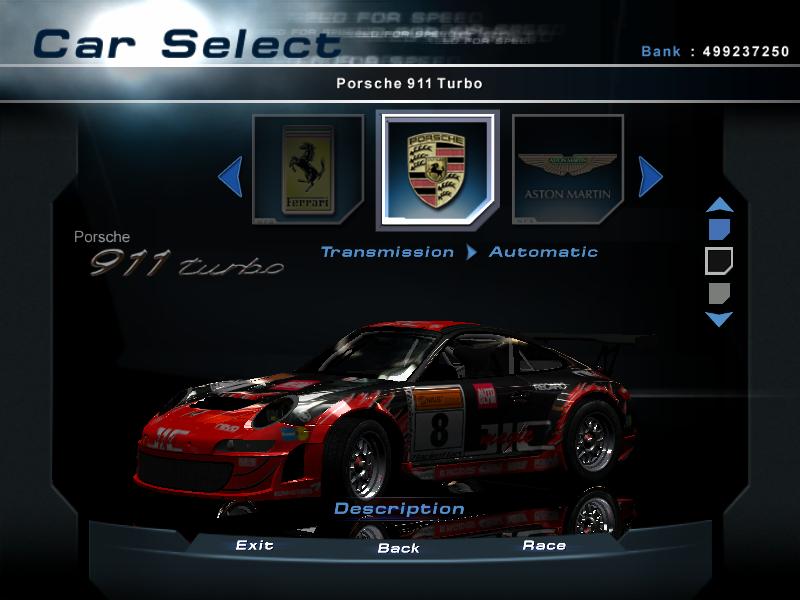 Need For Speed Hot Pursuit 2 Porsche 997 RSR GT3 (NFS:Shift)