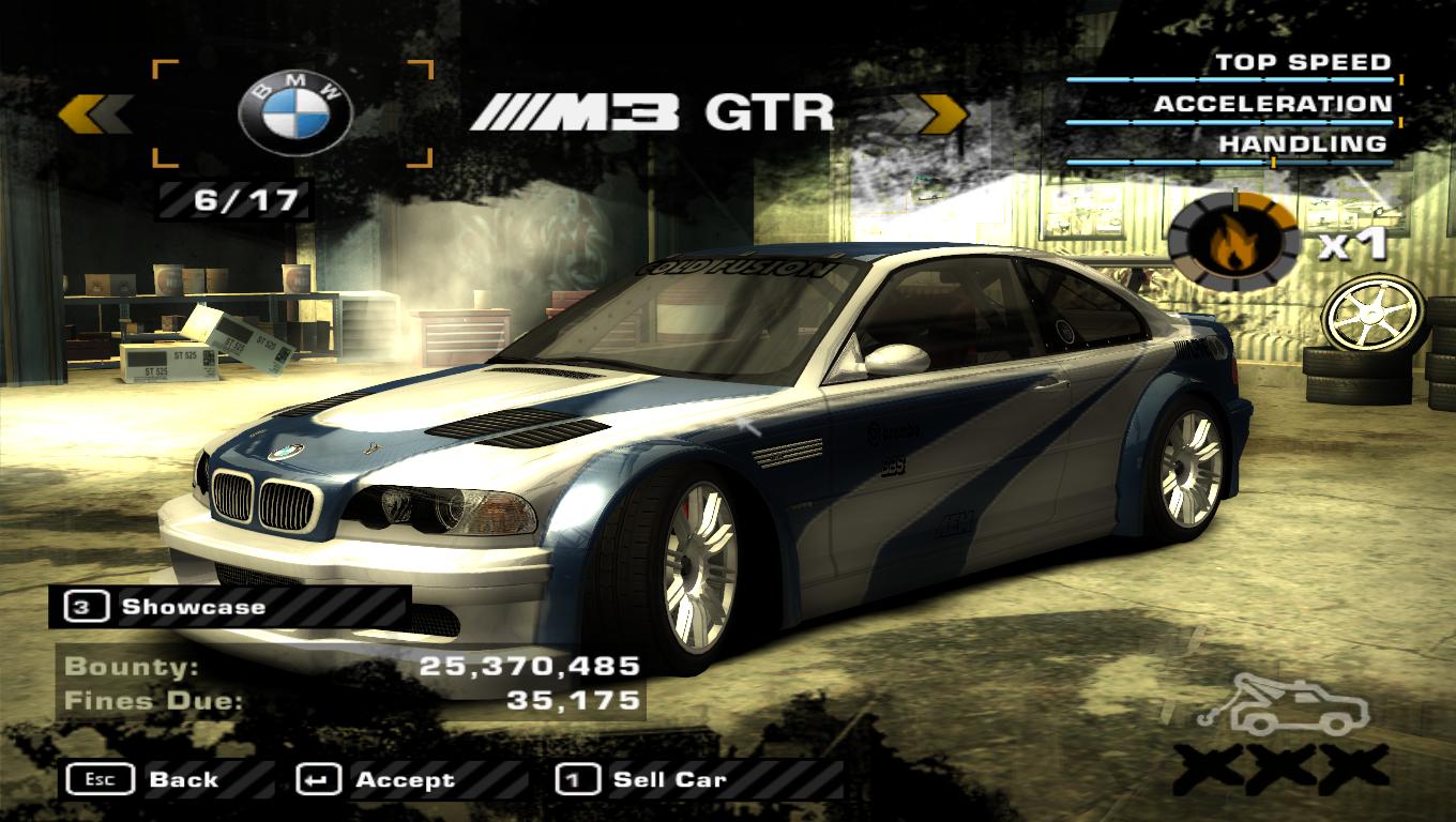 Need For Speed Most Wanted BMW M3 GTR TURBO MOD 5