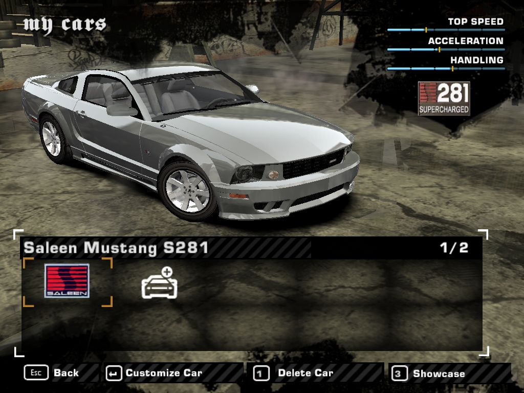 Need For Speed Most Wanted Saleen Mustang S281
