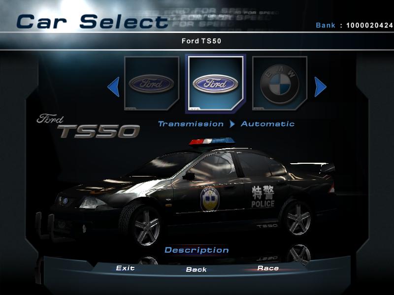 Need For Speed Hot Pursuit 2 Ford Beijing SWAT TS50 Squad Car