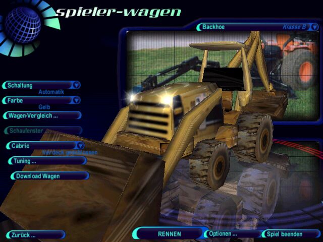 Need For Speed High Stakes Fantasy Backhoe