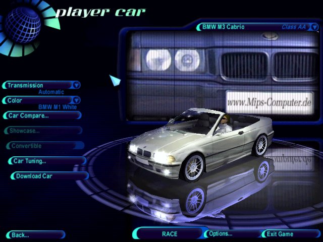 Need For Speed High Stakes BMW M3 Cabrio