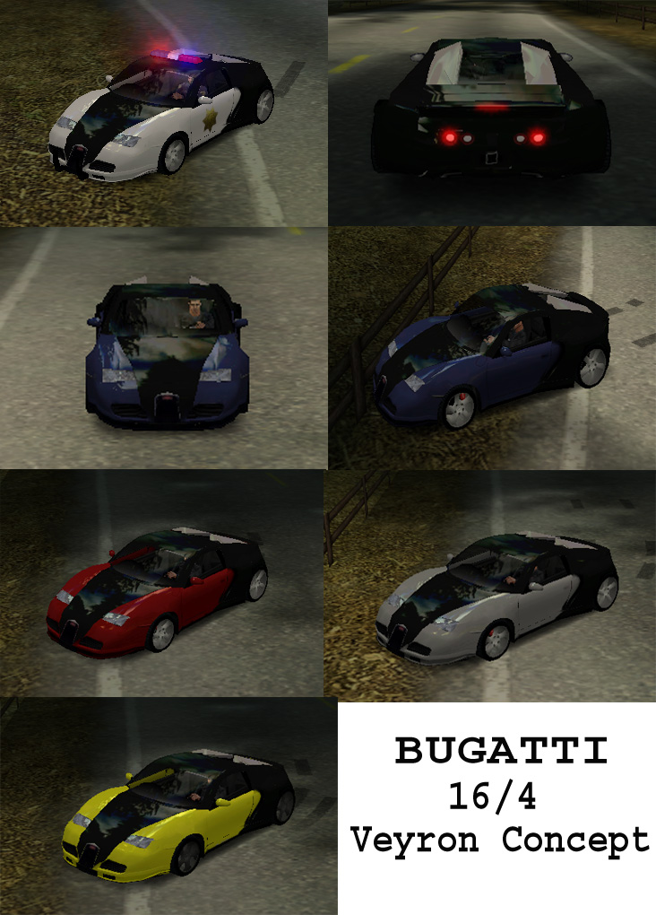 Need For Speed Hot Pursuit 2 Bugatti 16/4 Veyron Concept