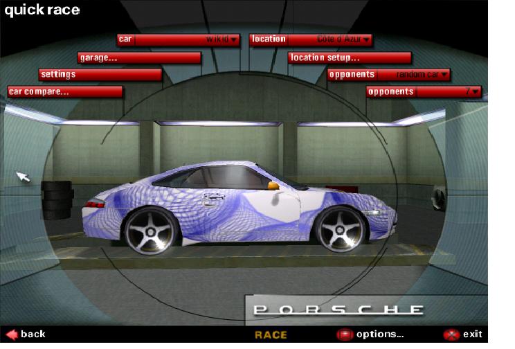 Need For Speed Porsche Unleashed Porsche 911 coupe (996)