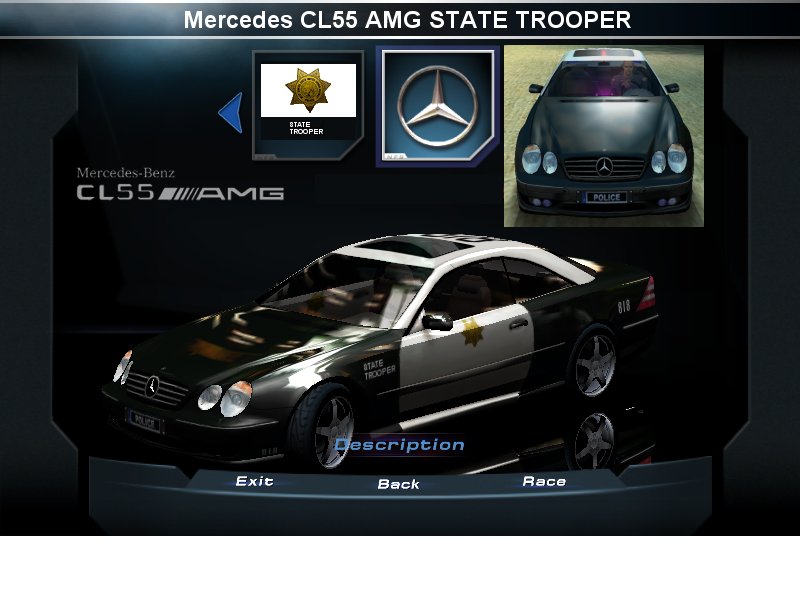 Need For Speed Hot Pursuit 2 Mercedes Benz CL55 State Trooper