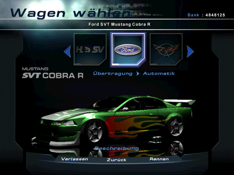 Need For Speed Hot Pursuit 2 Ford Corbra R Fire