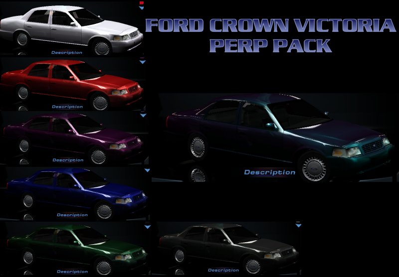 Need For Speed Hot Pursuit 2 Ford Crown Victoria Perp Pack