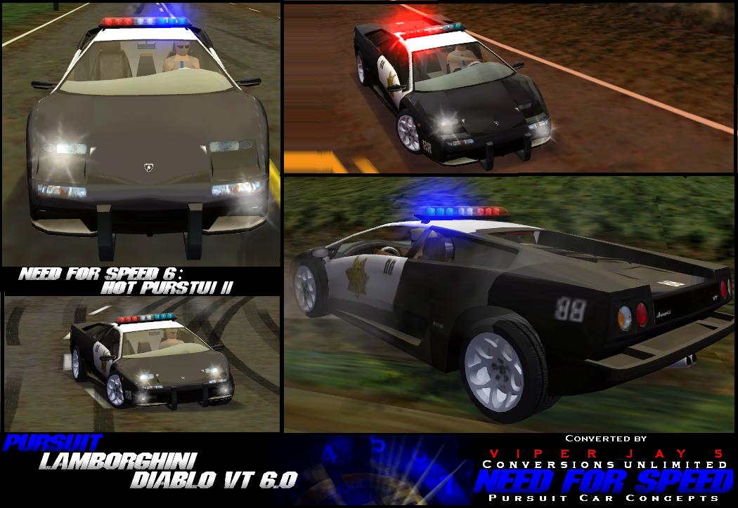 Need For Speed High Stakes Lamborghini Pursuit Diablo VT 6.0 (NFS 6)